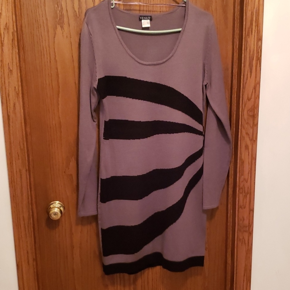 Grey and Black tunic Sweater